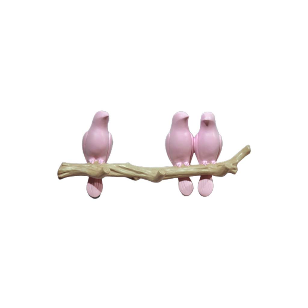 Ganchos Decorativos de Pared Accesorios para el hogar Colgador de Sala de Estar Resina Pájaro Llave Dormitorio Cocina Abrigo Toalla Gancho Sombrero Bolsa Titular Gancho Decorativo (Color: C,