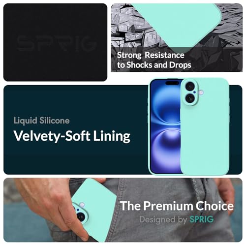 Image of SPRIG Compatible with iPhone 16 Premium FlexTone (TPU) Back Cover Drop Tested Shock Proof Mobile Case for Men, Women, Boys and Girls with Camera Protection (Light Green)