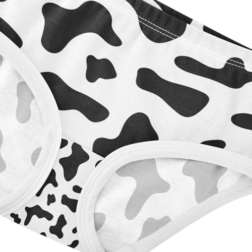 Cow Print Black White Toddler Girls's Underwear 2T 202c11384