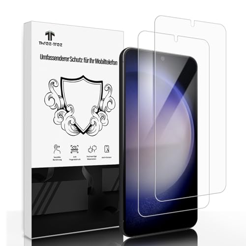 Schutzfolie für Panzerglas für Samsung Galaxy S23 Plus Fingerabdruck-ID Unterstützen Gehärtetem Glas [2 Stück] 9H Displayschutzfolie für Samsung S23 Plus
