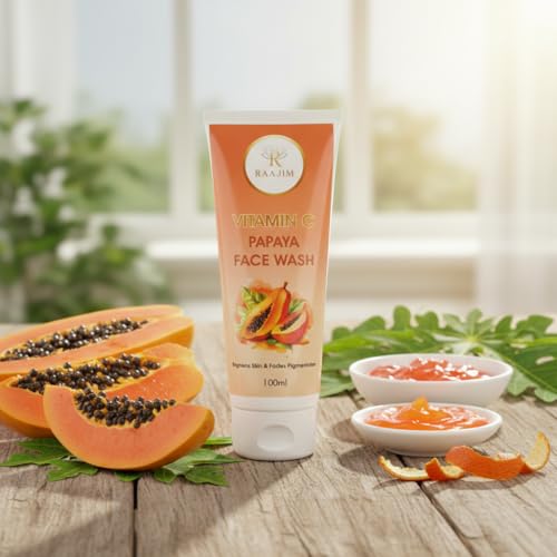 Image of Vitamin C and Papaya Face Wash for Brightening and Pigmentation Control | Glow Boosting Tan Removal Face Wash | Deep Cleansing Daily Cleanser for All Skin Types (100ml)