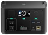Arkpax Portable Power Station 300W, 600W Peak Backup LiFePO4 Battery 192Wh with 10ms UPS, 1Hr Fast Charge Solar Generator with 120V AC Outlet for Camping Emergency Travel Home Blackout