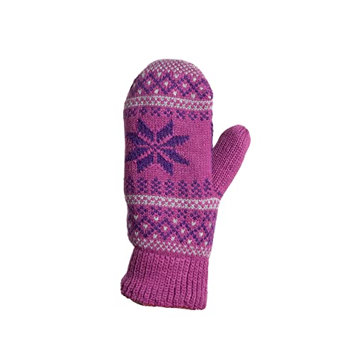 Manzella Kids Girls Knit Cold Weather Powder Mittens with Faux Sherpa Lining3