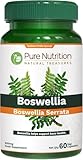 Pure Nutrition Boswellia Serrata 15:1 Extract 600mg | 60 Cap | Min 65% Boswellic Acids | Each Serving Offer 600mg 15:1 Extract Equivalent to 9000mg Raw Boswellia Powder | Non-GMO - Image 1