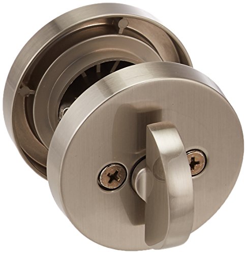 Kwikset 158 Round Single Cylinder Deadbolt Featuring Smartkey In Satin Nickel #TOP1
