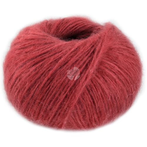 LANA GROSSA Superkid Seta | Zartes Schlauchgarn aus Superkid Mohair mit Seide | Handstrickgarn aus 65% Mohair (Superkid) & 35% Seide | 25g Wolle zum Stricken & Häkeln | 100m Garn FB12