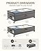 Megapuxin 4 Pack Under Bed Storage with Wheels, Adjustable Height Storage Containers, 10 inches Large Capacity Rolling Underbed with Lids, Storage Drawers Shoes, Clothes, Blankets, Grey