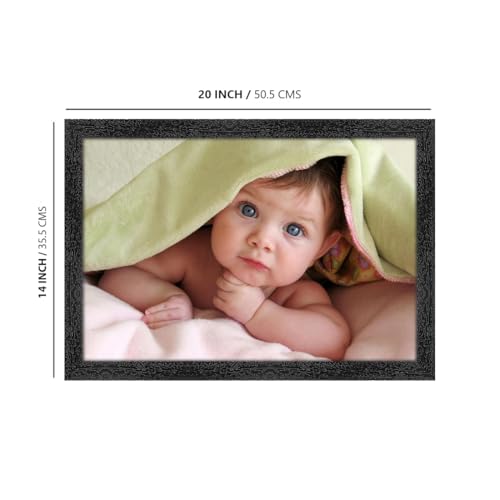 Image of Baby Photo Frame, Black, Sparkle Coated Lamination 6465 14 x 20 Inch