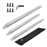 Dr.Roc 1 x 19.5 inch 2 x 15.5 inch Straight Mount and Demount Tire Irons with 6 x TR413 Valve Stems Set Motorcycle Dirt Bike Lawn Mower ATV UTV Tire Changing Tools Tire Spoons Tire Levers