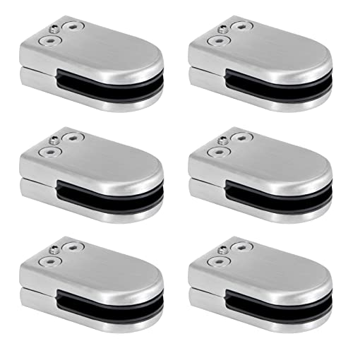 Abrazaderas de Vidrio 10-12mm Abrazadera de Cristal Acero Inoxidable Abrazadera de Clip de Vidrio...