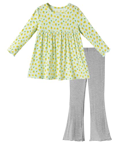 Image of Toddler Girls' Clothes-Viscose from Bamboo, Long Sleeve Ruffle Top with Pant Sets for Kids 2Pcs Fall Outfits 2T-6Y