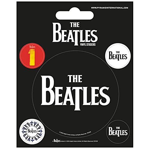 Pyramid International – Póster de los Beatles (Negro) Pegatinas de Vinilo, Papel, Multicolor, 10 x 12,5 x 1,3 cm