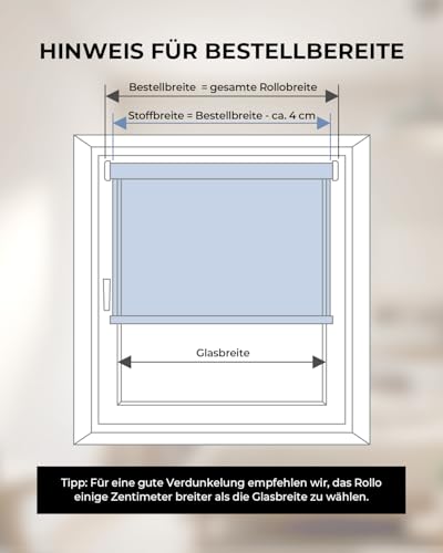 Victoria M. Tenebra Verdunkelungsrollo Klemmfix Rollo Fensterrollo, Sichtschutz, Verdunkelnd, Ohne Bohren inkl. Montagematerial… – Ansicht 7