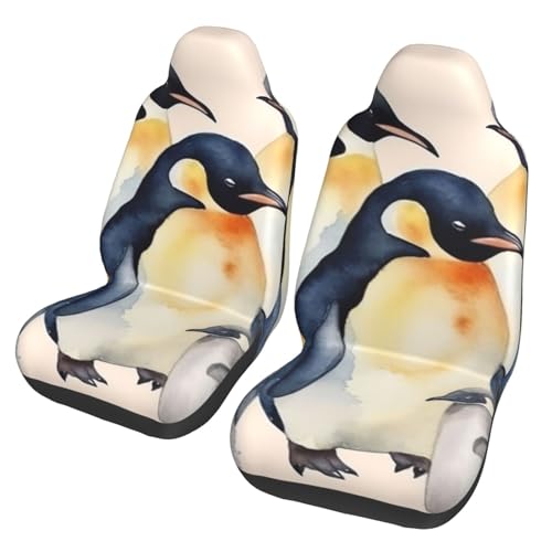 Housses de siège de voiture pingouin aquarelle : confort respirant