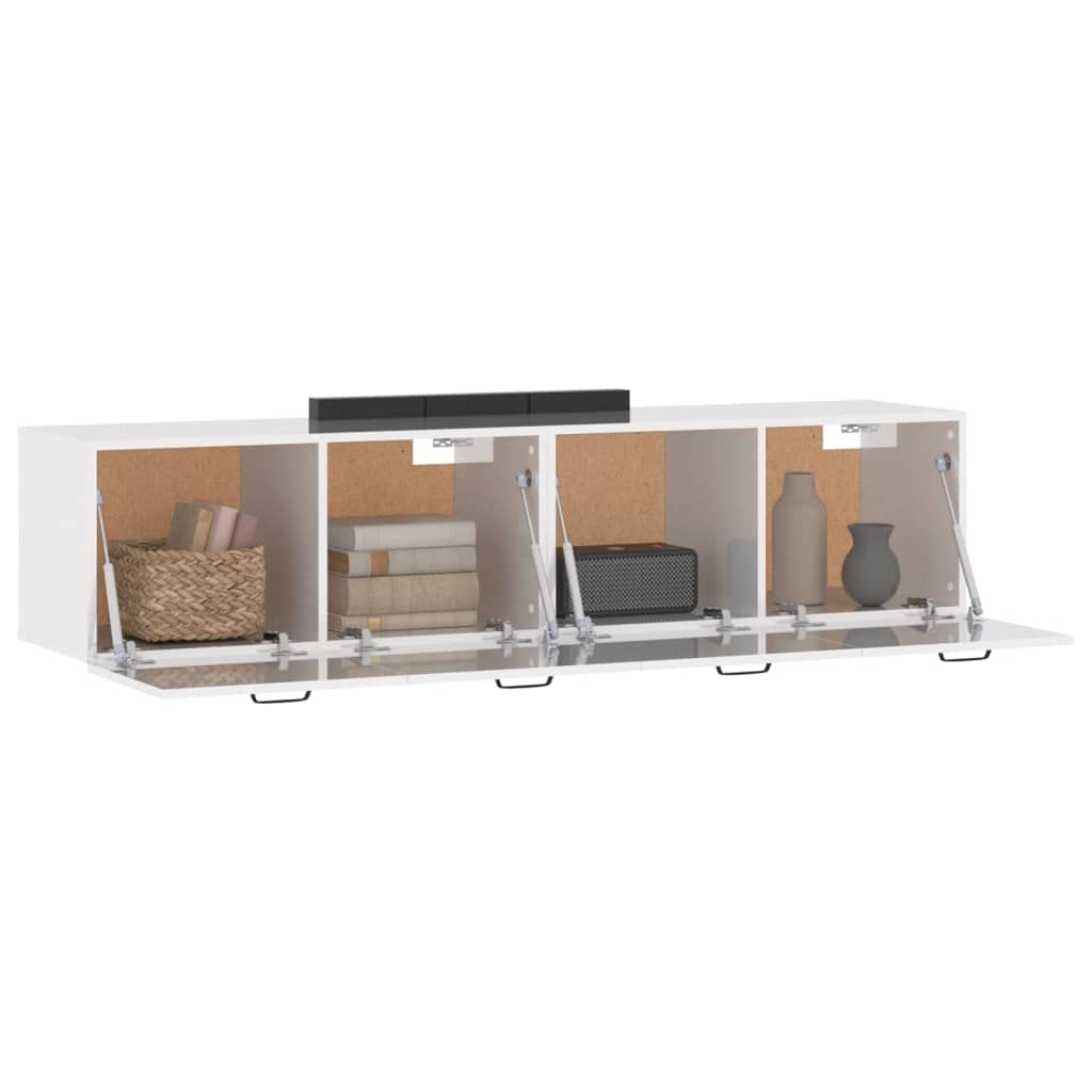 Wandkast 60x36,5x35 cm bewerkt hout wit