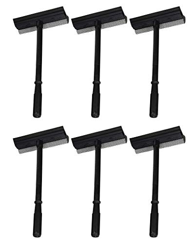 6 Pack of Black Duck Brand Window and Windshield Cleaning Sponge and Rubber Squeegee (Set of 6)