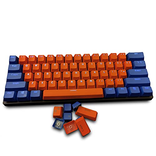 Keycaps 61 PBT Keys Mechanical Keyboard Double Backlit Word Transparent Color Gaming keycaps per US Layout per Cherry MX Only sell