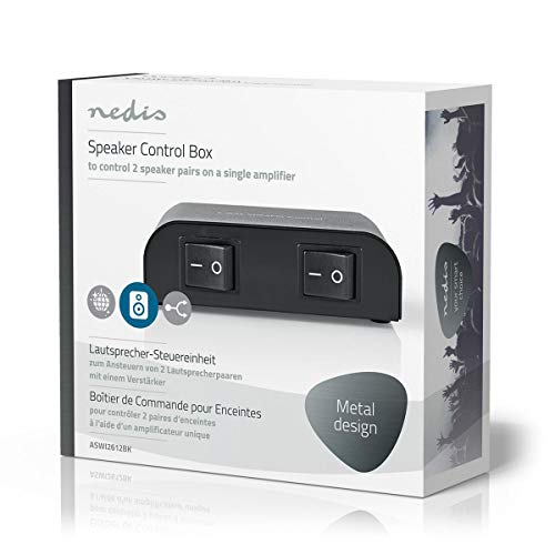 Lautsprecher Umschalter Nedis Control Box für 2 Lautsprecherpaare