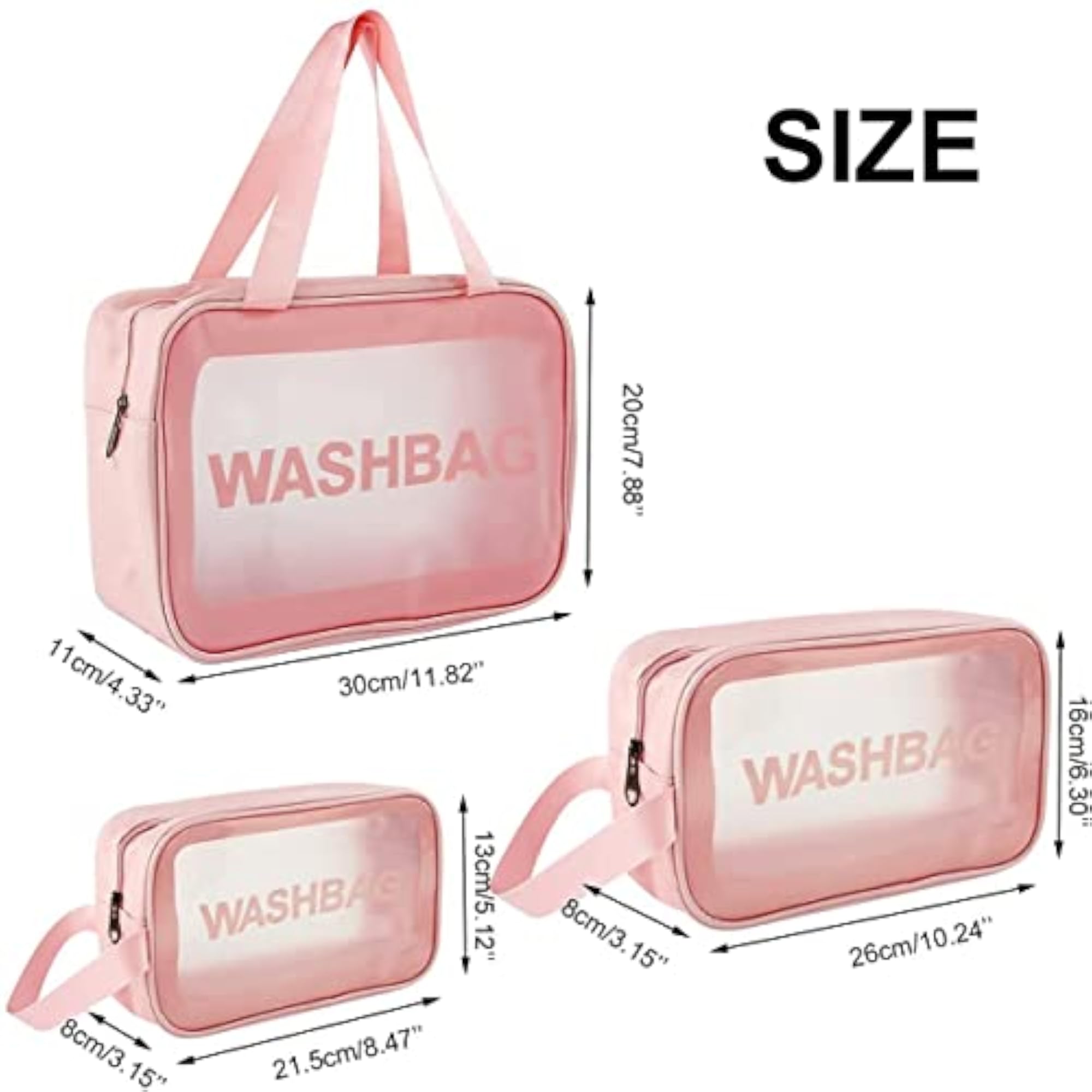 Clear Makeup Pouch Set for Women and Girls Travel