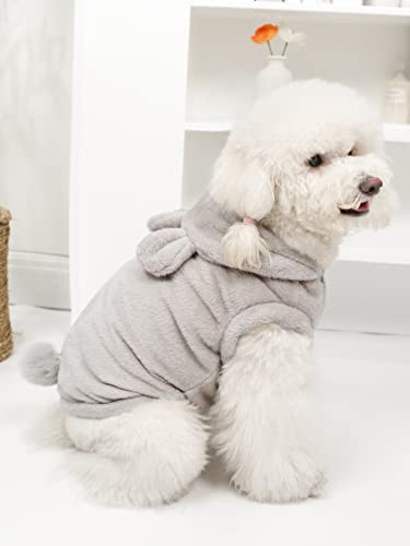 Mesheen Dog Sweaters For Small Dogs Made Of Skin Friendly Soft Double Face Fleece Keep Your Pet Cozy, Adorable Puppy Coat Use Cute Bear Ears Hooded Design… #TOP2