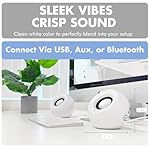 X9 Performance White Computer Speakers with RGB Lighting, Bluetooth, USB, and AUX - Triple Mode Connection, Dual 2.25" Drivers for Work and Play, Bluetooth Desktop Speakers for PC - White - Image 3
