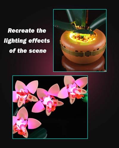 Image of LED Light Kit for Lego 10343 Mini Orchid Set, Compatible with Lego 10343 Building Blocks Model(Not Include Blocks Set)
