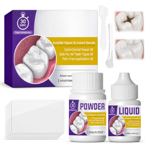 Set de Reparación de Dientes con Cemento Temporal - 1 Unidad de Resina Dental para Coronas y Prótesis, Solución para Emergencias