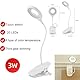 LED Klemmleuchten, 40cm Klemme Lampe, 20 LEDs Leselampe Bett Klemme Dimmbar mit 3 Helligkeitsstufen, 360° Flexiblem USB Leselicht Kinder Bettlampe, Klemmlampe, Schreibtischlampe für Büro Heimgebrauch