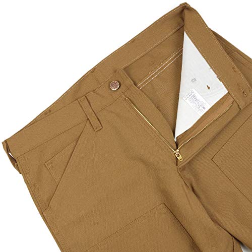 Round House Brown Duck Double Front Carpenter Pants Dungaree Jean 22024