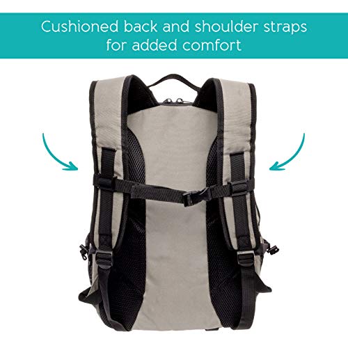 LISH Vinyasa Yoga Mat Backpack - Multipurpose Lightweight Gym Tote Bag with Straps (Light Grey)