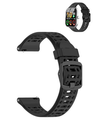 Correa de silicona para smartwatch Coucur Y66 1.95" negra miniatura 1