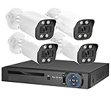 Kit de sistema de cámara de seguridad de 8MP, micrófono de Audio 4K H.265 POE NVR AI Color, cámara de vigilancia nocturna for el hogar, juego Xmeye for exteriores ,Sistema De CáMara De Seguridad Inalá