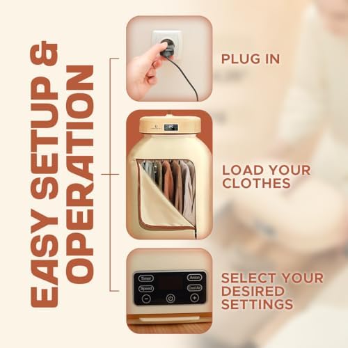 Portable Clothes Dryer - Compact & Efficient Laundry Solution for Apartments, Travel & More!