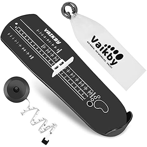 Vaikby Foot Measurement Device, Shoe Sizer Measuring Devices Ruler Sizer for Kids Adults, Buy Kids Shoes Online Simply with a Foot Measuring Device Cover