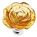 1 sztuka żółta róża w kształcie kryształowej gałki do szafki szuflada do szafki uchwyt/idealny do szafki, szafek kuchennych i łazienkowych, żaluzji itp.
