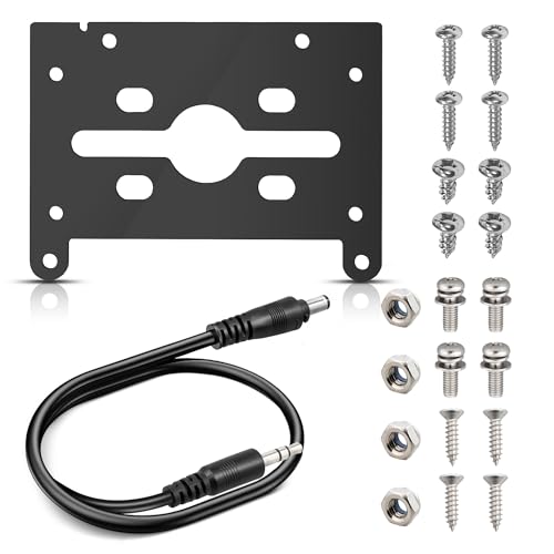 Image of EWAY Backup Camera Cover Plate Adapter for Furrion Pre-Wired Mount, Rear View Reversing Cam Mounting Kit w /Power Pigtail Wire for RVs 5th Wheel Travel Trailer Camper Pre-Installed Bracket