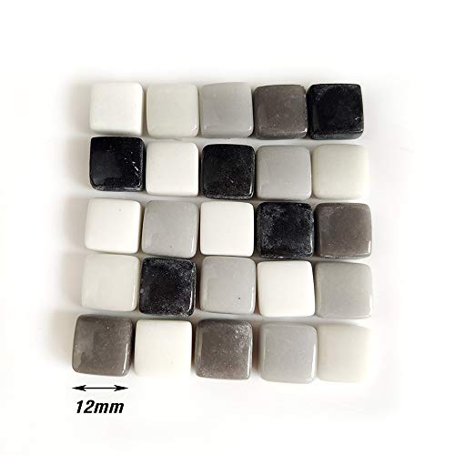 image for MOSAJOY Mosaic Tiles for Crafts,Mixed Color Stained Glass Square Piece
