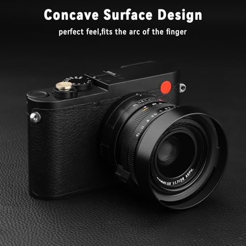 Exquisite Copper Concave Shutter Release Button for Fujifilm XE5 GFX100RF XM5 X-T5 X-T4 X-T3 X-T30 X- X-T20 X-PRO3 X100VI X100V X-E4 X-E3 for Leica Q3 M10 for Sony RX1 R etc,Diameter 0.47in - Thumbnail 6
