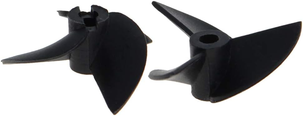 Fielect 1Pair 3 Blades CW+CCW Propeller for Ship Model Rc Boat Propeller Model Black Plastic Paddle 36mm Diameter 1.4 Pitch 4mm Hole Dia