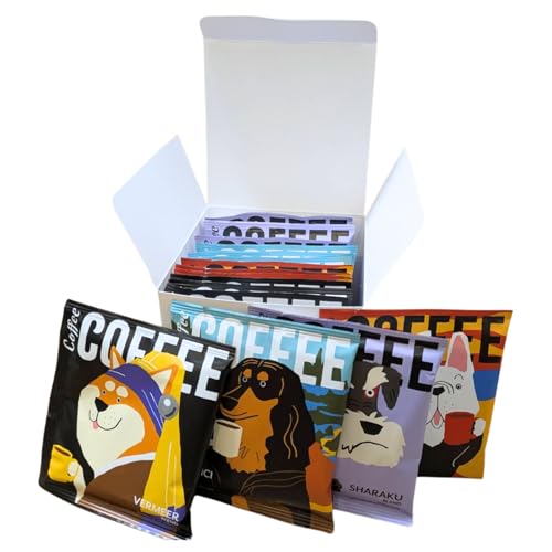 【ドリップコーヒー ギフト 12袋入り (4種×各3袋) 飲み比べ セット 】 犬好きさんへ/アートミュージックコーヒー/個包装/プチギフト/プレゼント/お礼/職場や引っ越しのご挨拶