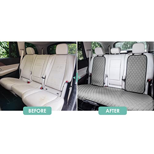 Fh Group Car Seat Cushion Rear Set Gray Neosupreme Automotive Seat Cushions - Universal Fit, Rear Car Seat Cushion, Car Seat Cushions With Non-Slip Silicone Backing For Suv, Sedan, Van #TOP4