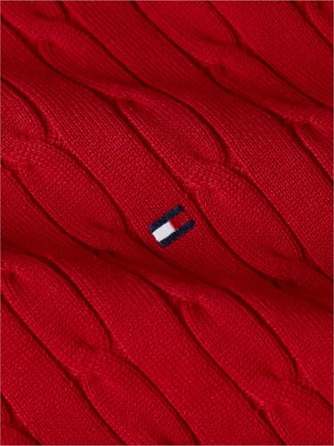 Image of Tommy Hilfiger Men's Cable Knit Crewneck Sweater Lightweight Pullover
