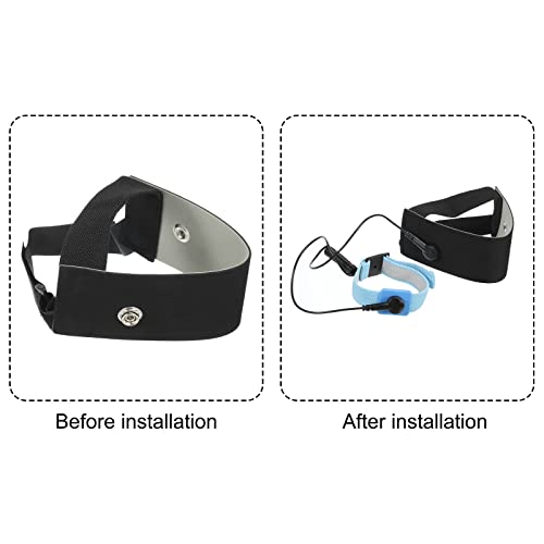 Image of MECCANIXITY 2pcs ESD Anti Static Foot Heel Straps Anti Static Wrist Strap Adjustable 8.5 inch for Grounding Protecting Electronics Against Electric Shock
