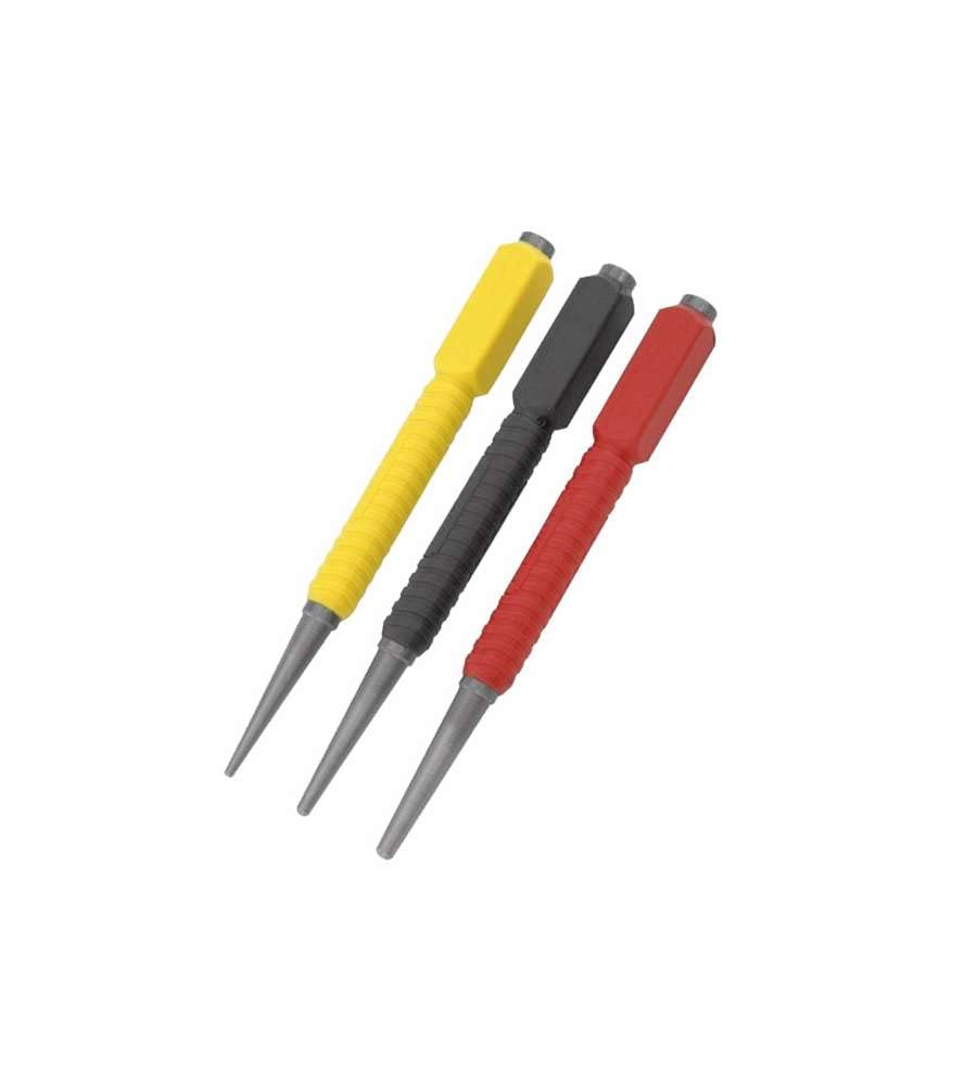 STANLEY 3 Piece Dynagrip Nail Punch Set, 0-58-930