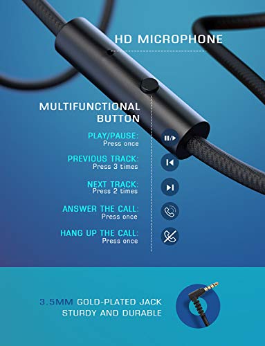 PeohZarr Headphones for Kids Students Girls Boys Teens Adults, Wired Headphones with Microphone, Folding Stereo Kids Headphones for Smartphone Tablet Laptop Computer Kindle MP3/4-Blue/Teal