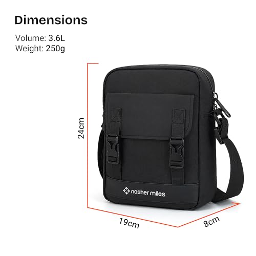 Image of Nasher Miles Premium Sling Bag | Crossbody Bag | PU & Polyester One Shoulder Bag| Multipurpose Travel Bag | Ideal for Daily Use, Office, Travel, Hiking