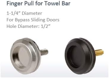 Rockwell Security Sliding Shower Door Finger Pull Knob 1-1/4 Inch Diameter in Oil Rubbed Bronze Finish