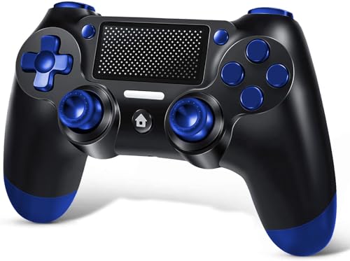 Mando Inalámbrico para PS4, Joystick Controlador para PS4/Slim/Pro/PC, con Clavija de Audio, Vibración y Seis Ejes, Panel Táctil