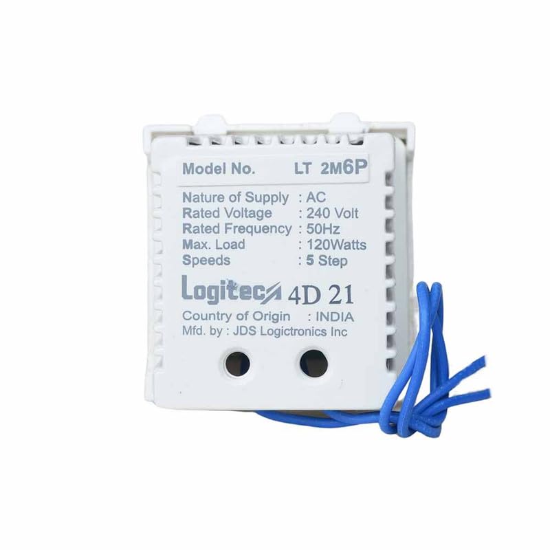 Image of Logitec Fan Regulator 5-Speed Type: TWO MODULE PENTA White