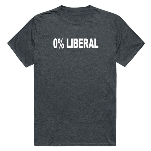 Political Tees 0% Liberal H.Charcoal XL